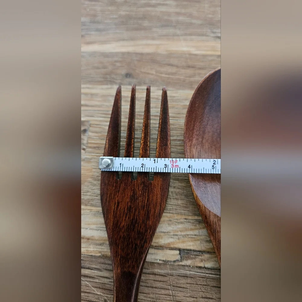 NWOT Wooden Serving Fork and Spoon Set